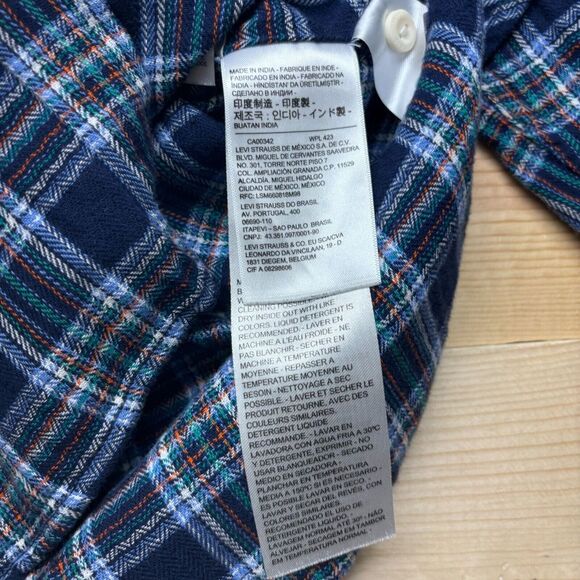 Levis Shirt XL Medium Button Up Long Sleeve Knit Work Wear Red Tab - Picture 8 of 11